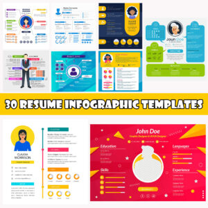 Resume Infographic Templates Bundle