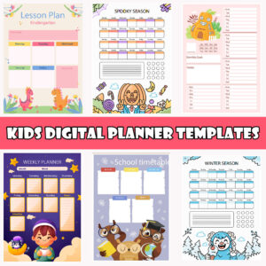 20 Kids Digital Planner Templates